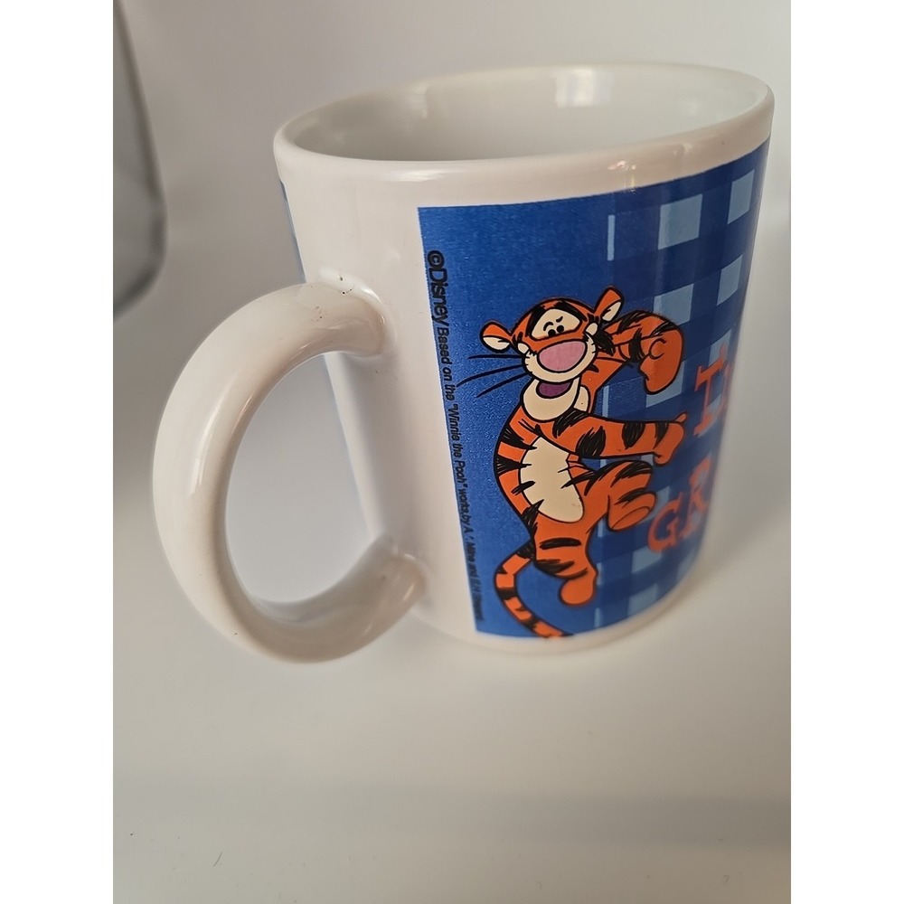 New Disney Tigger Grandpa Blue Plaid Novelty Family Coffee Cocoa Tea Mug Cup - Picture 3 of 7